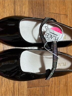 Children’s Place Black Flats with Rhinestone Strap